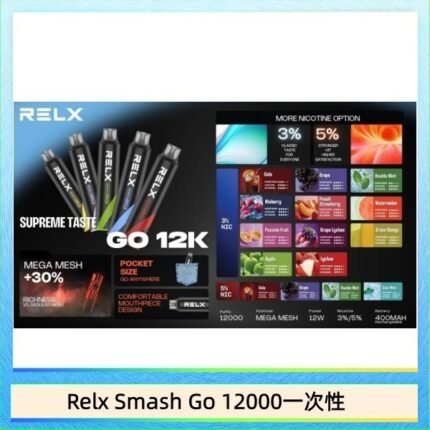 Relx Smash Go 12000 Puffs 一次性電子煙拋棄式12W輸出